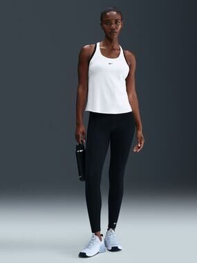 Nike Pro Dri-Fit Training Tank Sz M White Black Double-Layer Crossback Pullover